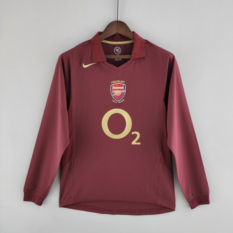 Retro Long Sleeve Arsenal 05/06 Home Kit